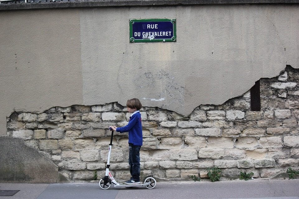 Electric Scooter on the Sidewalk