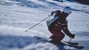 Man Skiing on Snow