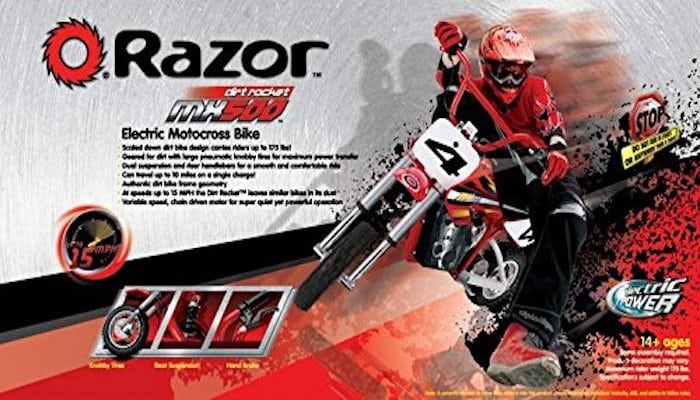 razor dirt bike for 10 year old