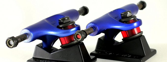 skateboard hardware in blue color