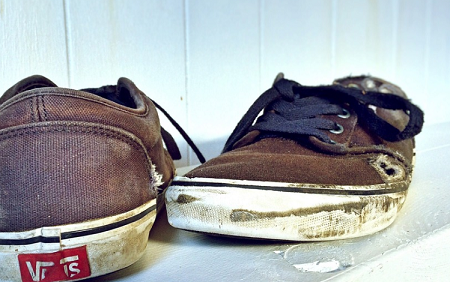 worn skate shoes