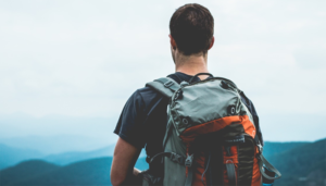 Man with backpack