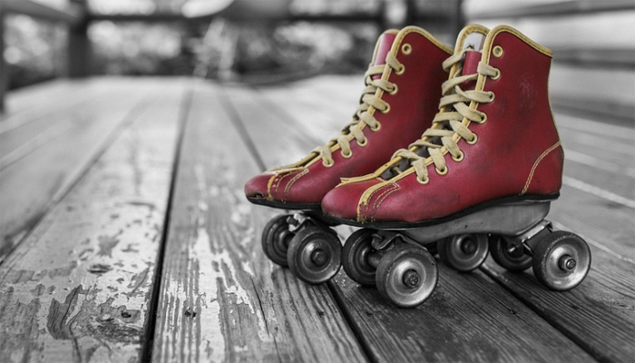 cal 7 soft boot roller skate retro fashion high top design in faux leather for indoor & outdoor