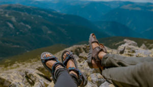 Person's feet with sandals