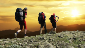 Three Person Hiking